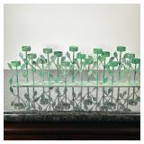 TEA LIGHT CANDLEHOLDER | Plant form tea light candleholder with 15 stalks. - h. 7 x w. 24 x d. 3 in