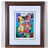 ZAMY STEYNOVITZ (Polish/Israeli 1951-2000) SERIGRAPH | Angel at Night. Serigraph. 15.5 x 11 in. Sigh