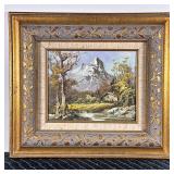SIGNED MOUNTAIN OIL PAINTING | Mountain Oil on canvas. 8 x 10 in. Sight. Signed lower right. - h. 15
