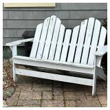 DOUBLE ADIRONDACK CHAIR BENCH | Adirondack chair style bench with 2 curved backs. - h. 38 x w. 57.5 