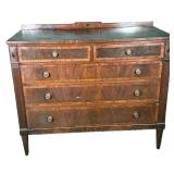 BERKLEY & GAY DRESSER | Carved wood Berkeley & Gay Furniture dresser having 2 split-width drawers ov