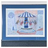 PAULA MCARDLE (b. 1971) LITHOGRAPH | Carousel II. Lithograph. 18 x 25 in. sight. Signed, titled, and