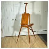 WOODEN FOLDING ART EASEL | Wooden folding and travel art easel including collapsible legs, adjustabl