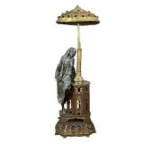 French Orientalist Floor Lamp | Antique (1800s) French (Orientalist) spelter (zinc-based) floor lamp