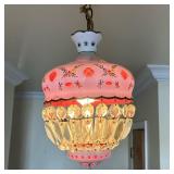 Bohemian/Czech Moser Chandelier - 1 of 2 | Vintage (1920s/1930s) Bohemian/Czech (Moser) white enamel