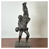 After Molvina Hoffman (American, 1885-1966) Sculpture - "Wrestlers" | Sculpture of "Brenton Wrestler
