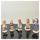 (5pc) Goebel Hummels - "Little Sweeper" & Others | Vintage (1970s) West Germany (Goebel) Hummel "Hea