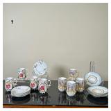 (16pc) Gold-Trimmed Demitasse Tea Sets | Two sets of gold-trimmed demitasse tea sets, including teac