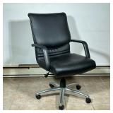 Black Faux Leather Desk Chair - Mayline 2 of 2 | Mayline Group (Sheboygen, Wisconsin) black faux lea