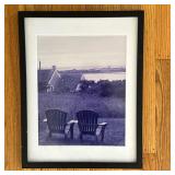 Unknown Artist, Original Photography - Adirondack Chairs | Scenic photograph (black & white colorati