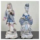 (2pc) Louis XVI & Marie Antoinette Figurines | Vintage (1940s) Cordey China Co. (Trenton, New Jersey