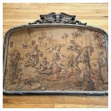 Islamic/Moorish Mounted Tapestry | Vintage (date unknown) framed tapestry of a scene in a Middle Eas