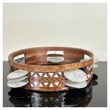 Islamic/Middle Eastern Tambourine | Islamic/Middle Eastern wooden tambourine with mother-of-pearl ge