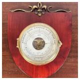 Barometer & Thermometer | Antique (1880s) German (West Germany) Schatz wall-mounted barometer and th