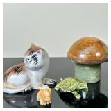 (4pc) Collection of Miniature Animal Figurines | Vintage miniature animal ceramic figurines includin
