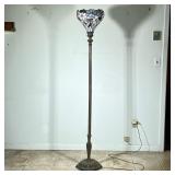 Tiffany-Style Stained Glass Lampshade/Floor Lamp | Tiffany-style floor lamp with stained glass lamps
