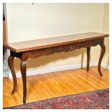 Italian Double-Sided Console Table | Italian double-sided wooden console table with cabriole legs an