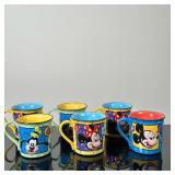 (6pc) Walt Disney World Mugs | Vintage (1990s) Walt Disney World ceramic embossed and painted charac