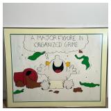 Unknown Artist, Cartoon Painting - "Organized Grime" | Cartoon drawing/painting of a baby making a m