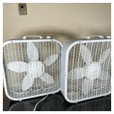 (2pc) Lasko Box Fans | Lasko 20-inch box fans (x2) with three speeds. - h. 20 x w. 20 in