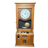 Cincinnati Time Recorder Clock | he Cincinnati Time Recorder Co., Cincinnati Ohio, model F1402, in a