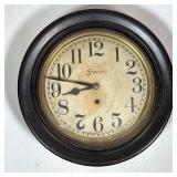 Sessions Wall Clock | Sessions Clock Co., hand-painted dial with Arabic numerals in a round black pa