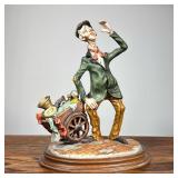 Capodimonte Figure | Giuseppe Cappe figurine "The Junk Man". - h. 11 x w. 8.5 x d. 6 in