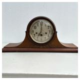 Seth Thomas Mantle Clock | Electric Seth Thomas wooden mantel clock, metal face with Arabic numerals