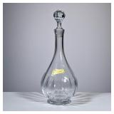 Baccarat Wine Decanter | With stopper, attached Baccarat label. - h. 10 x w. 7 in (to top of decante