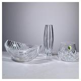(3pc) TIFFANY & CO. & WATERFORD CRYSTAL | Including: a Tiffany & Co. crystal bowl, a Waterford cryst