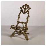 Easel Picture Stand | Scrollwork brass stand /easel picture frame. - h. 10 x w. 5.5 in