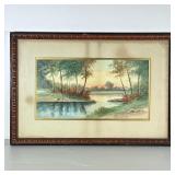 Signed Watercolor Painting | Watercolor landscape Signed "P. Martin" or "F. Martin" lower left Matte