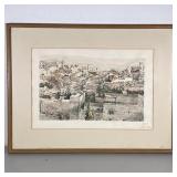 ANDRIE REVESZ SIGNED PRINT | Cityscape Print on paper 12 x 18 in. Sight Pencil signed and numbered “