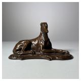T. Acevedo Dog Figure | Tony Acevedo bronze overlaid wood, signed. - l. 5.75 in