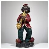 “CONTI” BRONZE CLOWN FIGURE | Signed “Conti” on the base, painted bronze figure. - h. 18 in