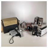(7pc) Vintage Movie Cameras | Revere Ranger, Bauer 88E, Rever Model 4D Yashica 25 Super 8, Kodak Bro