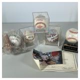 (5pc) World Series & Other Baseballs | Including a David Wells signed baseball, and four other baseb