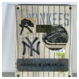 (1pc) Yankee Stadium Memorabilia | Ticket stub amongst framed ephemera, Presented by Business Week. 