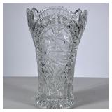 Cut Crystal Bird Vase | h. 10 x dia. 6.25 in