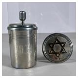 (2pc) Silver & Leon Fontier Pewter | Including a Judaica sterling medallion (0.438 ozt) and a Leon F
