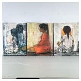 (3pc) Christian Bjorn Larsen Prints | Three mounted prints on particle board, Danish Copenhagen Repr