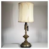 Monumental Champleve Enamel brass column Lamp | Large champlevé enamel and bronze table lamp with a 