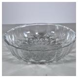 Val St Lambert Crystal Bowl | Belgian crystal glass bowl in imperial star pattern, with etched signa