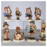 (8pc) Group Hummels | Hummel figurines of children engaged in various activities. - h. 5.5 x w. 3 in