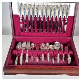 Silver Plate Flatware Service | Flatware set in the "Romance" pattern by Holmes and Edwards, service