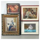 (4pc) Artwork Group | Including a ship