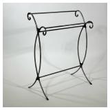 Wrought Iron Towel Rack | Wire work and scroll decoration, towel rack or blanket rack. - h. 35 x w. 