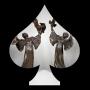 AFTER TIFFANY STUDIOS "HIGH POND LILLIES" TABLE LAMP | A 20th century copy, bronze base sprouting "f
