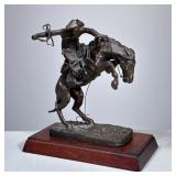 Horse and Cowboy Bronze | The Bronco Buster issue of the Frederic Remington Art Museum. 1988 Frankli