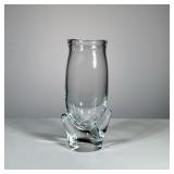 Baccarat Glass Vase | With etched signature on the bottom. - h. 11.25 x w. 5 in
